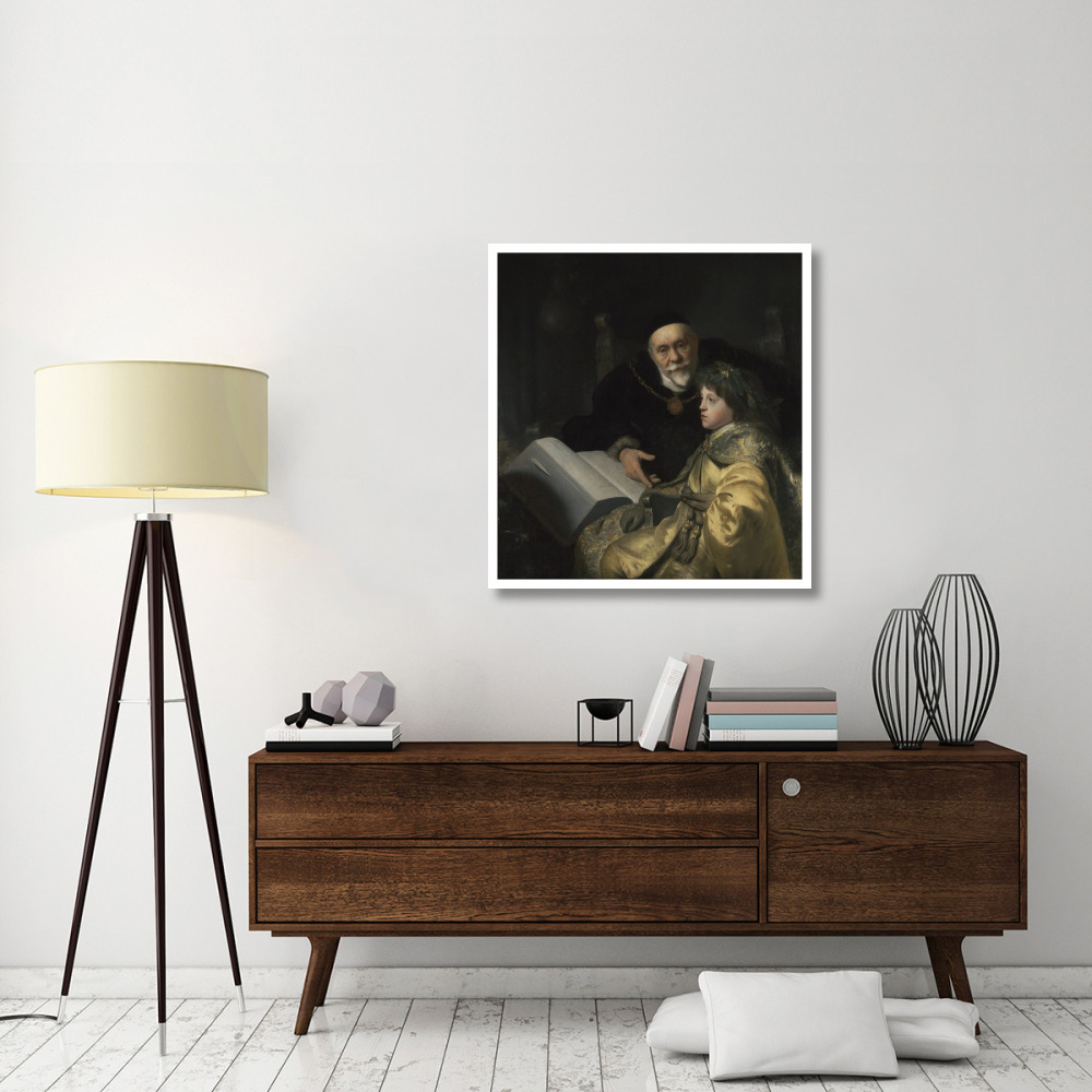 Prince Charles Louis of the Palatinate with his Tutor Wolrad von Plessen in Historical Dress-Paper Art-35&quotx38"