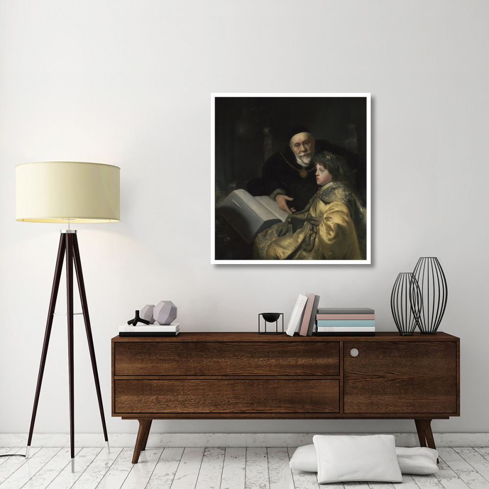 Prince Charles Louis of the Palatinate with his Tutor Wolrad von Plessen in Historical Dress-Paper Art-39&quotx42"
