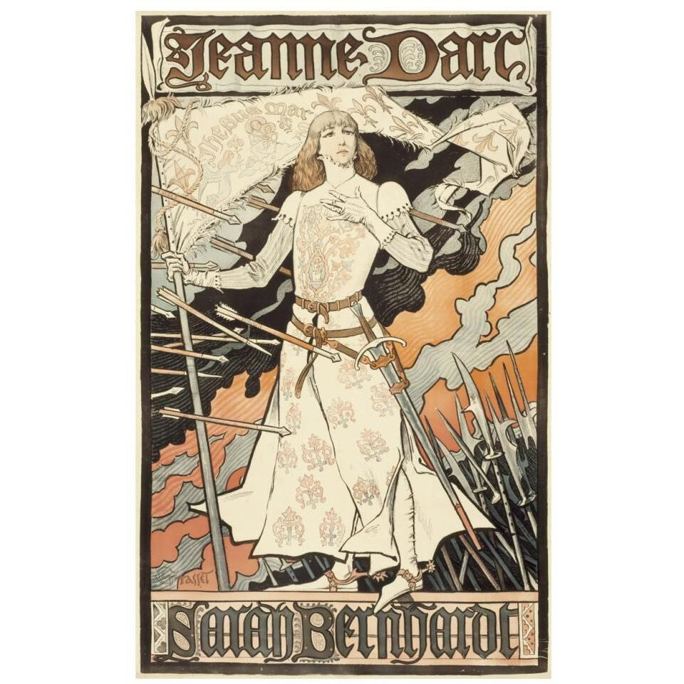 Jeanne d'Arc-Sarah Bernhardt-Paper Art-21&quotx32"