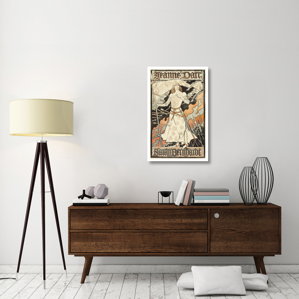 Jeanne d'Arc-Sarah Bernhardt-Paper Art-24&quotx38"