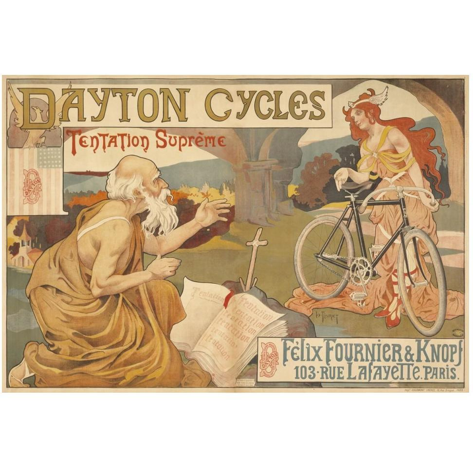 Dayton Cycles-Paper Art-50&quotx34"