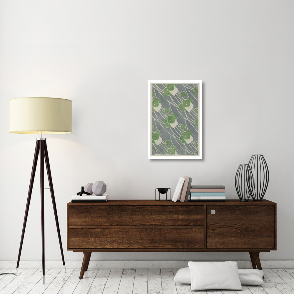 Green Geometric-Paper Art-22&quotx32"