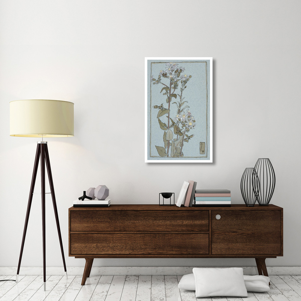 Aster on Green Ground-Paper Art-27&quotx42"