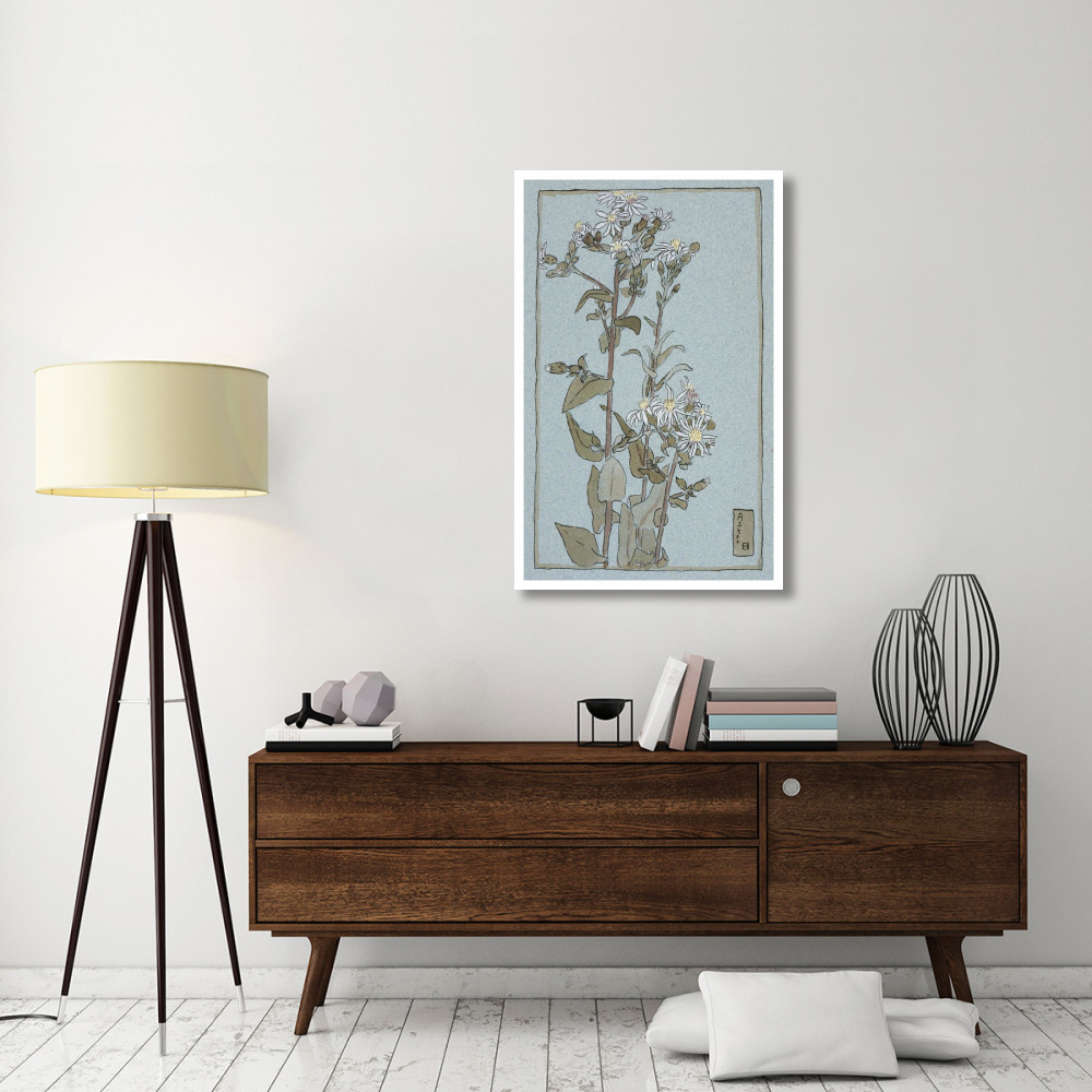 Aster on Green Ground-Paper Art-30&quotx46"