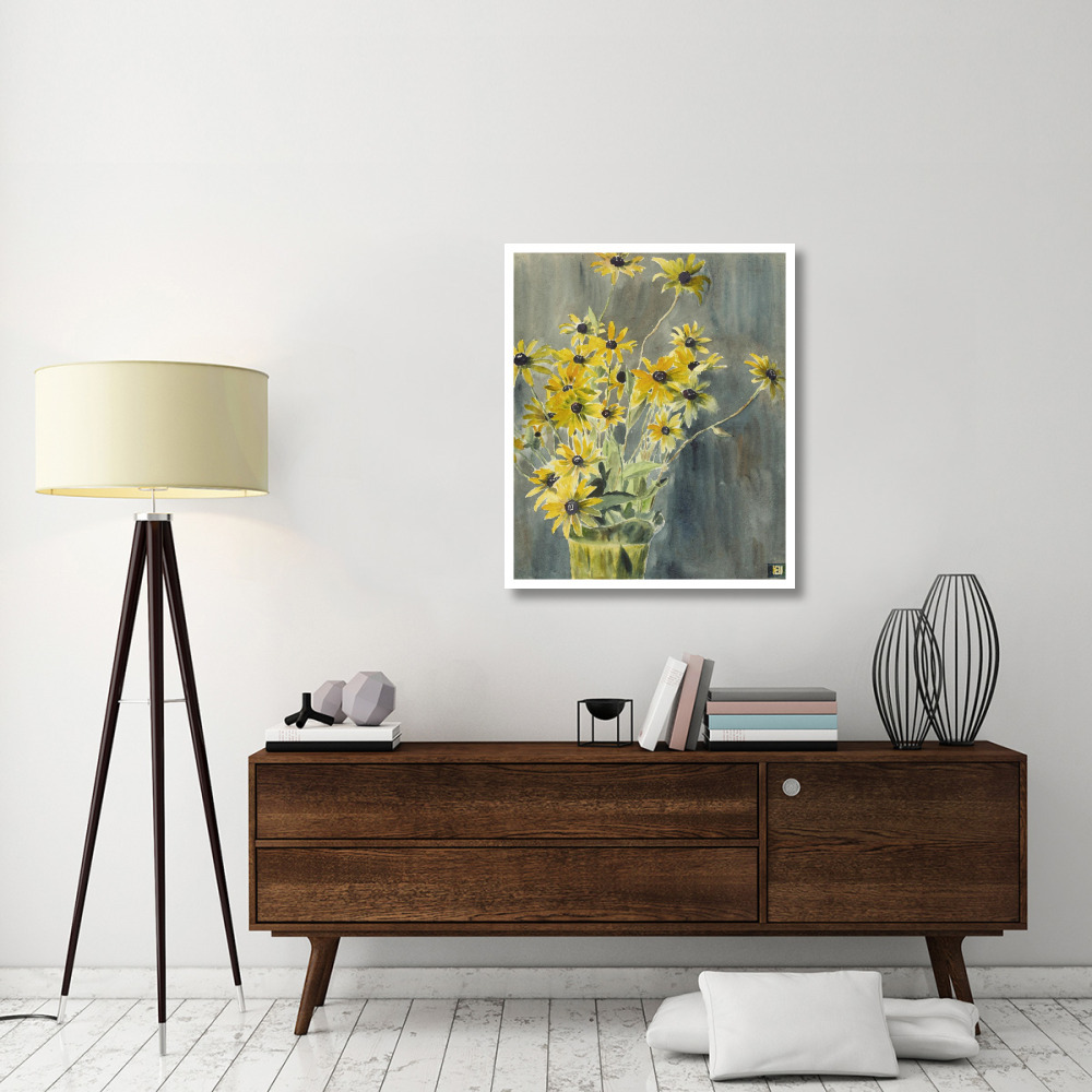 Vase with Blackeyed Susans-Paper Art-32&quotx38"
