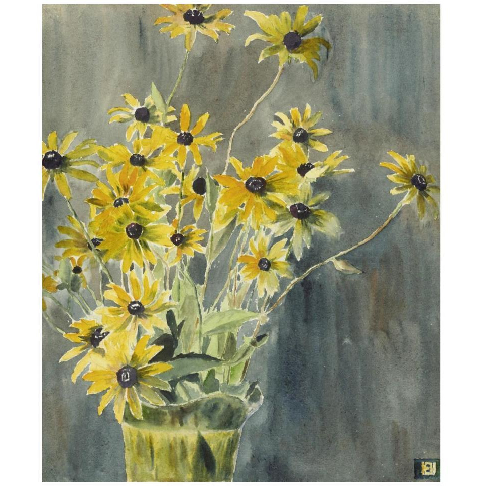 Vase with Blackeyed Susans-Paper Art-35&quotx42"