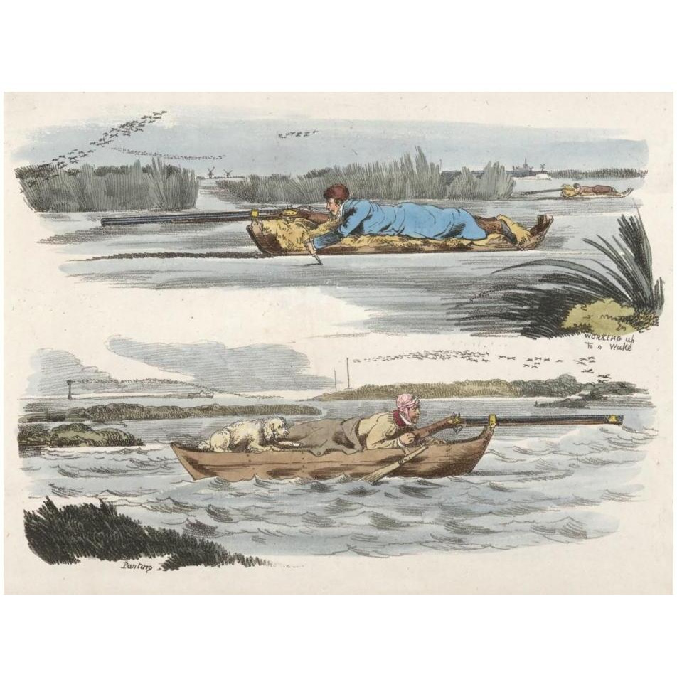 Fowling Working Up To A Wake And  Panting, 1817-Paper Art-18&quotx14"