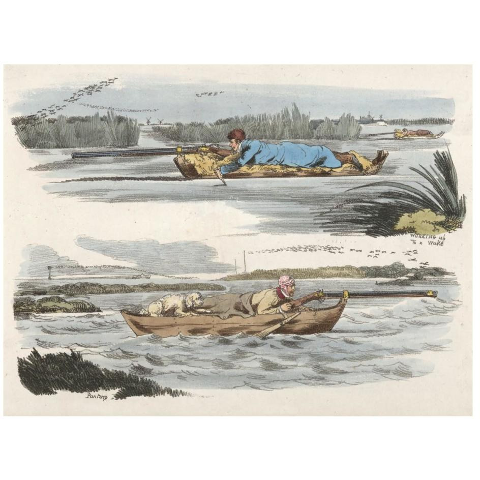 Fowling Working Up To A Wake And  Panting, 1817-Paper Art-26&quotx20"
