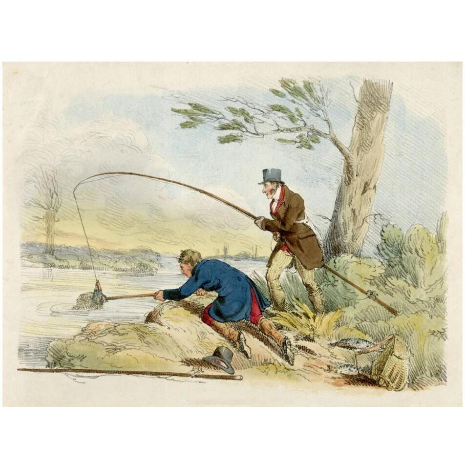 Fishing, 1817-Paper Art-18&quotx14"