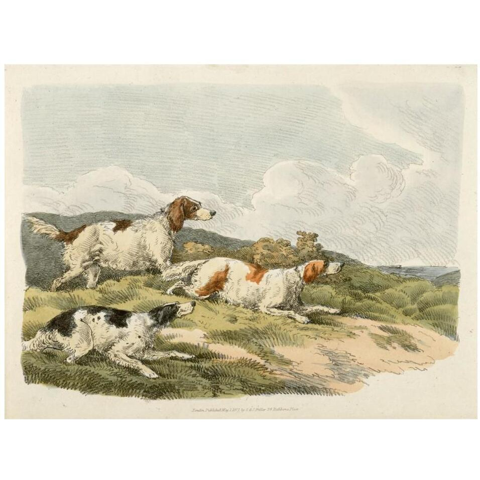 Running Hounds, 1817-Paper Art-18&quotx14"