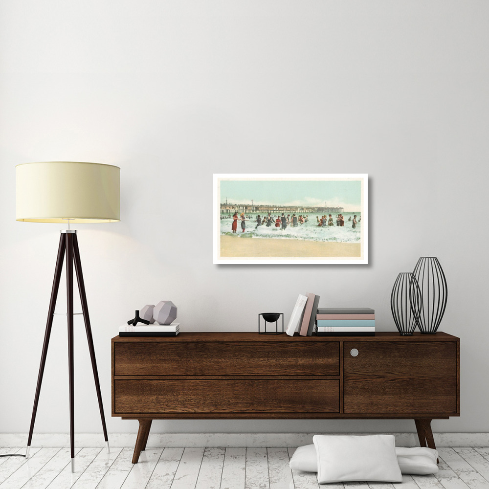Surf Bathing, Long Beach, Calif., 1898-Paper Art-38&quotx22"