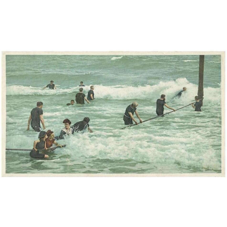 Surf Bathing, Palm Beach, Fla., 1898-Paper Art-32&quotx19"