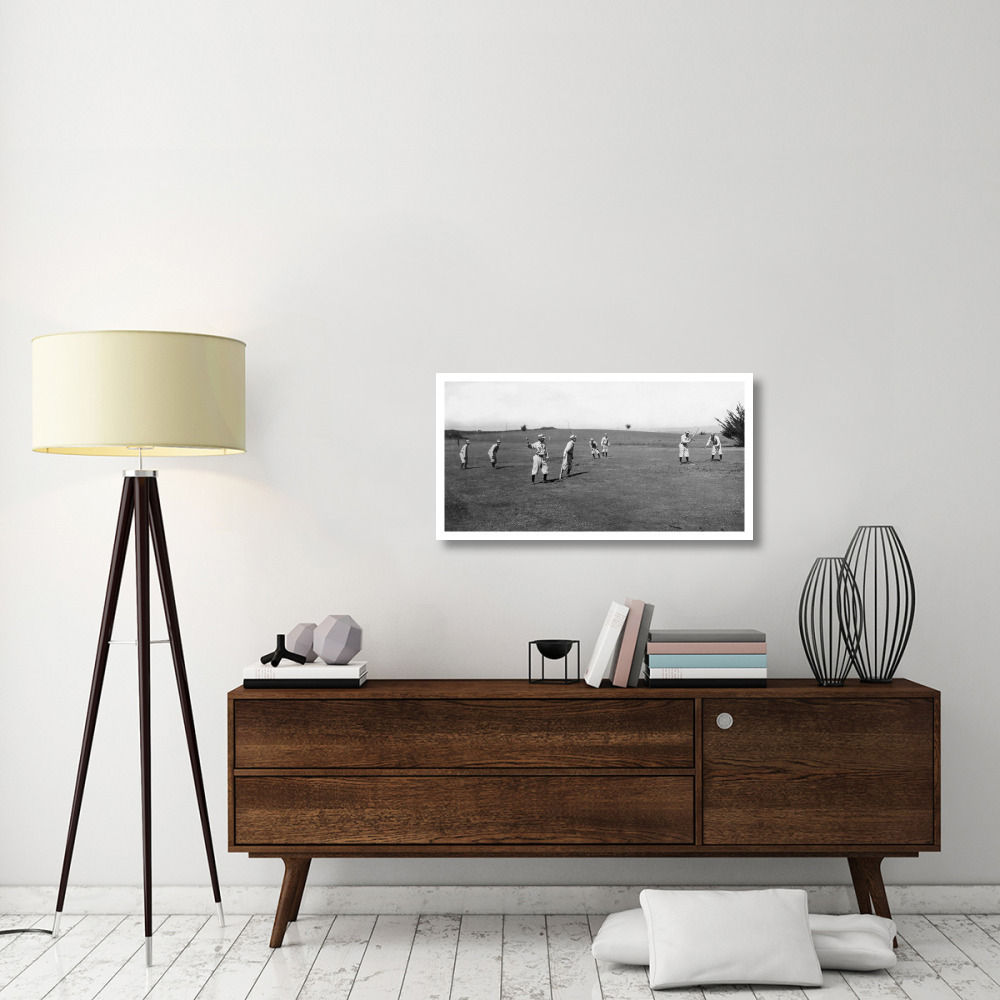 Eight Boys With A Ball And Four Bats, Playing Four Old Cat-Paper Art-38&quotx20"