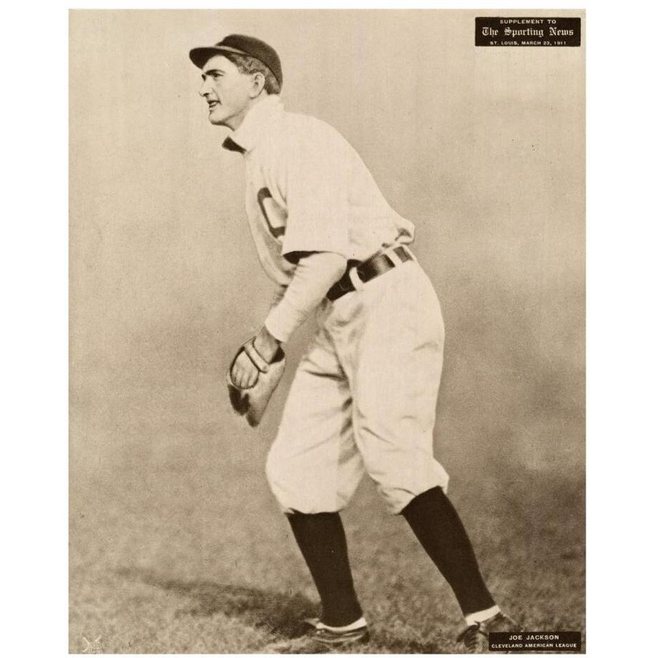 Joe Jackson, Cleveland American League, 1880-Paper Art-18&quotx22"