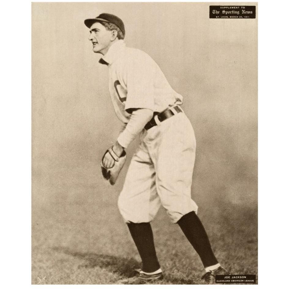 Joe Jackson, Cleveland American League, 1880-Paper Art-22&quotx26"