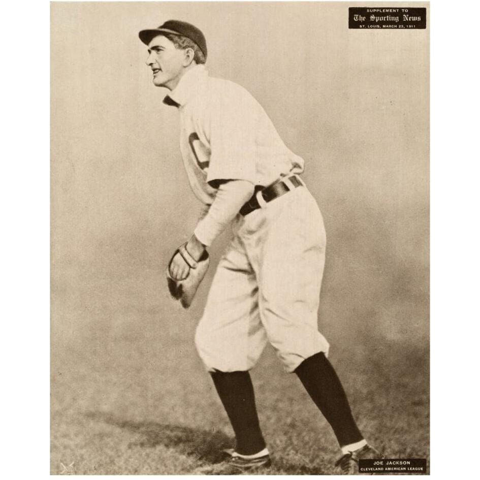 Joe Jackson, Cleveland American League, 1880-Paper Art-24&quotx30"