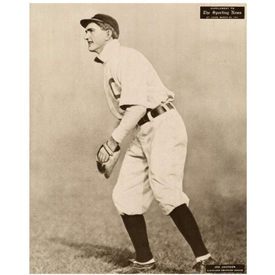 Joe Jackson, Cleveland American League, 1880-Paper Art-30&quotx37"