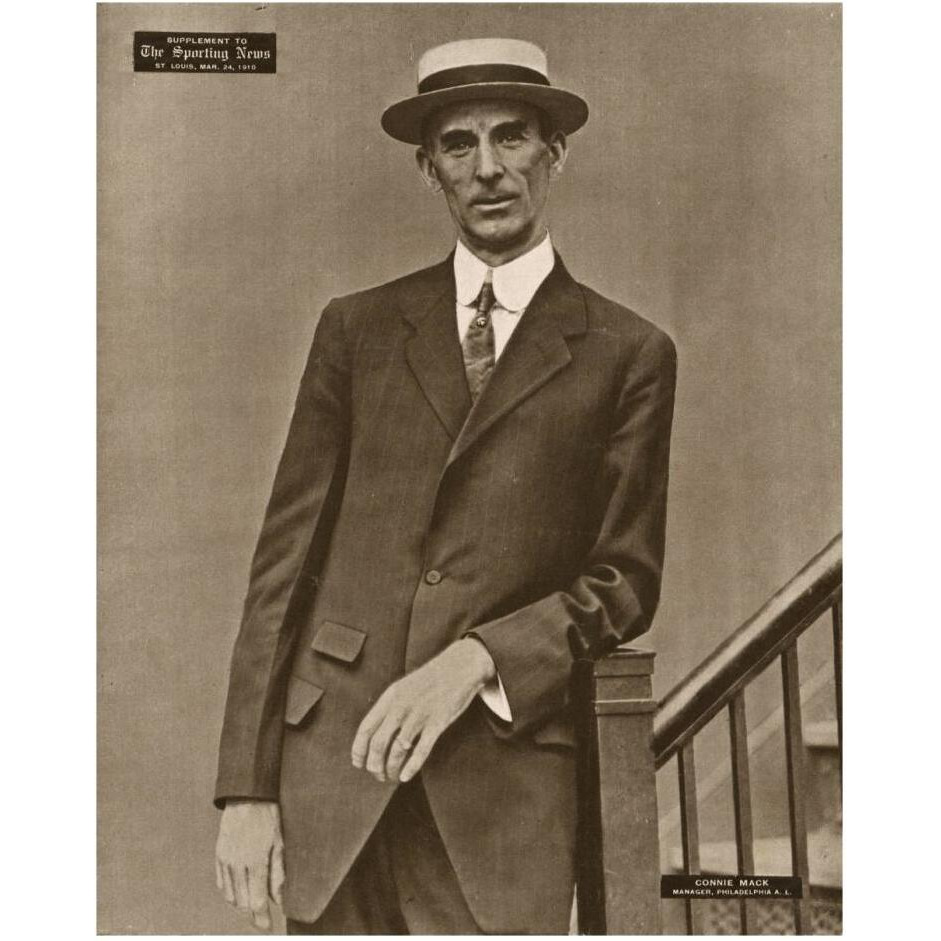 Connie Mack, Manager, Philadelphia American League, 1880-Paper Art-24&quotx30"