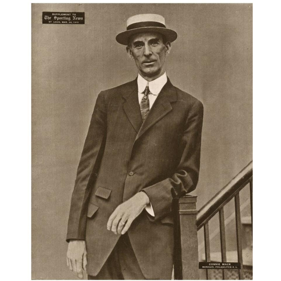 Connie Mack, Manager, Philadelphia American League, 1880-Paper Art-30&quotx37"