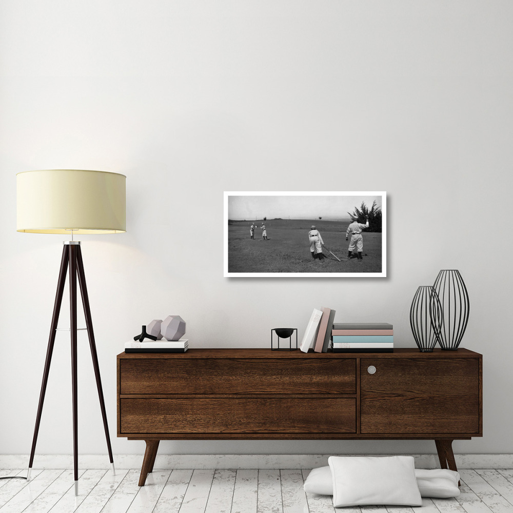 Four Boys With A Ball & Two Bats, Playing Two Old Cat-Paper Art-38&quotx20"