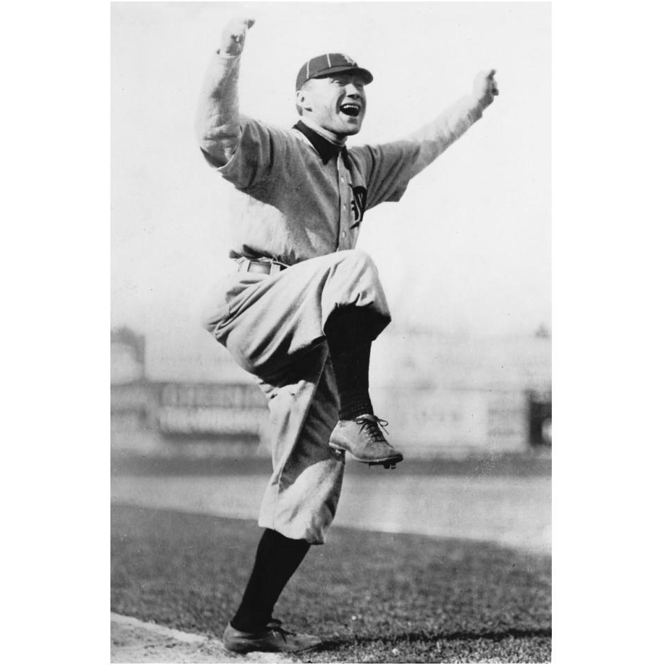 Cheering Baseball Player, 1909-Paper Art-14&quotx20"