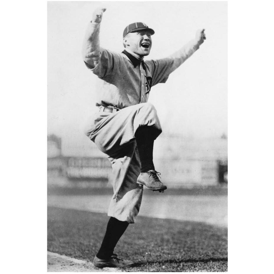 Cheering Baseball Player, 1909-Paper Art-18&quotx26"