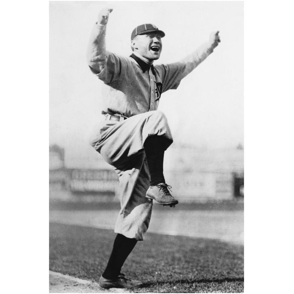 Cheering Baseball Player, 1909-Paper Art-26&quotx38"