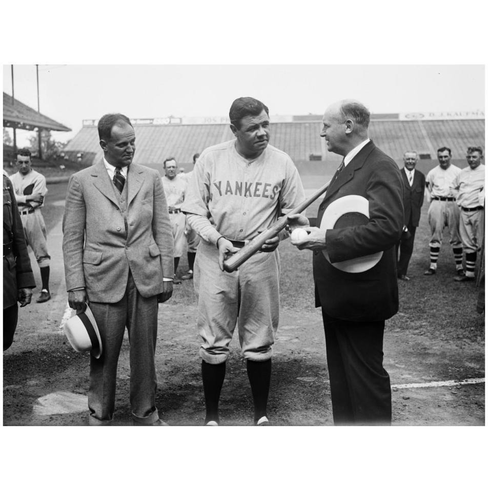 Babe Ruth, 1928-Paper Art-34&quotx26"