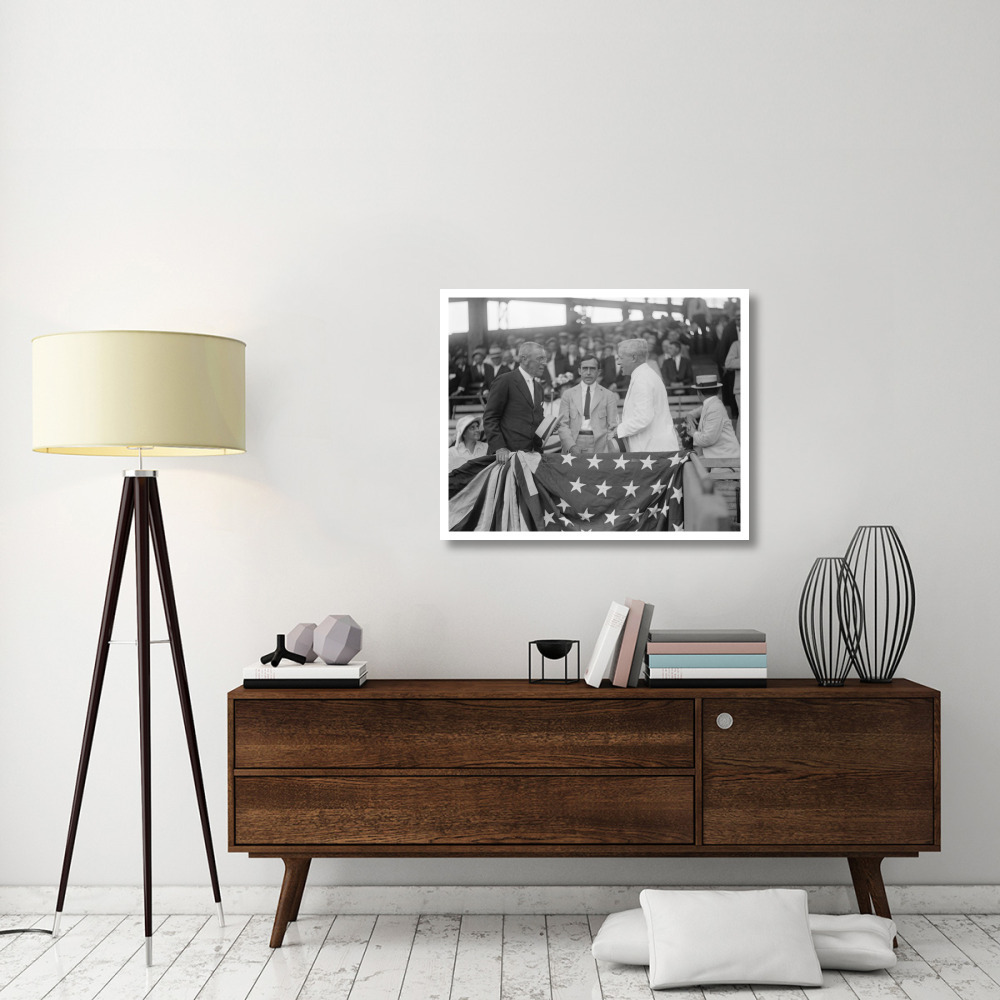 President Woodrow Wilson at a Baseball Game-Paper Art-37&quotx30"