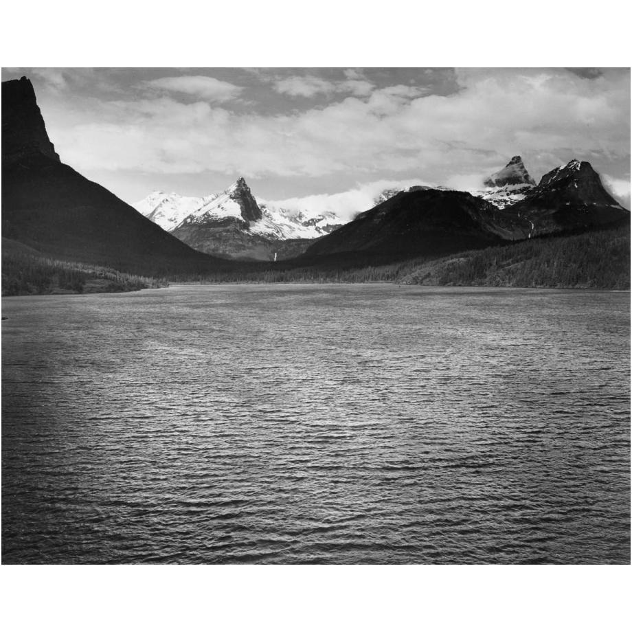 St. Mary's Lake, Glacier National Park, Montana - National Parks and Monuments, 1941-Paper Art-24&quotx19"