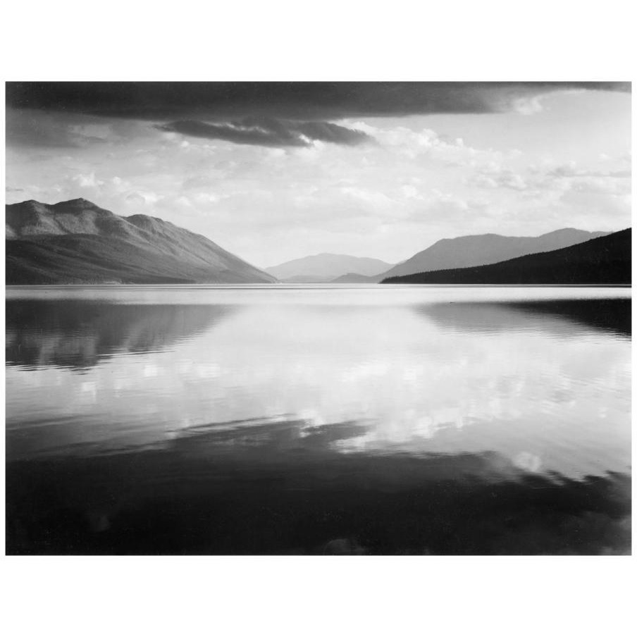 Evening, McDonald Lake, Glacier National Park, Montana - National Parks and Monuments, 1941-Paper Art-18&quotx14"