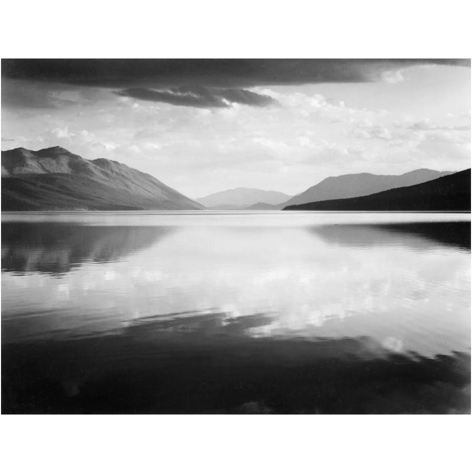 Evening, McDonald Lake, Glacier National Park, Montana - National Parks and Monuments, 1941-Paper Art-24&quotx19"