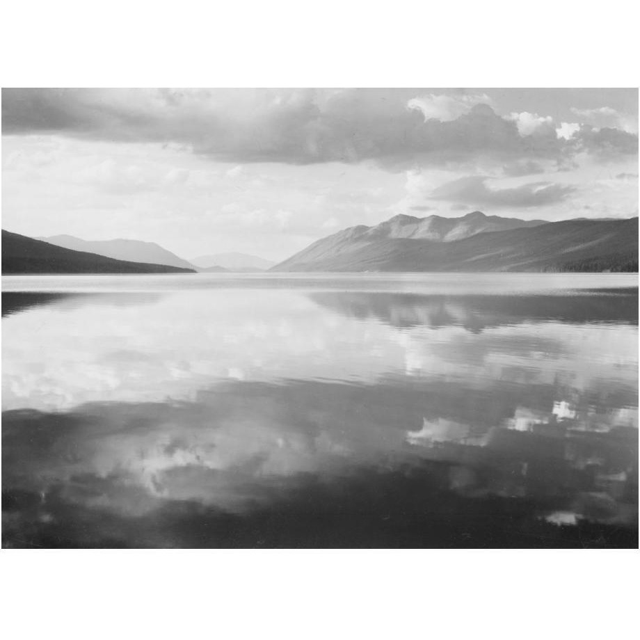 McDonald Lake, Glacier National Park, Montana - National Parks and Monuments, 1941-Paper Art-24&quotx18"