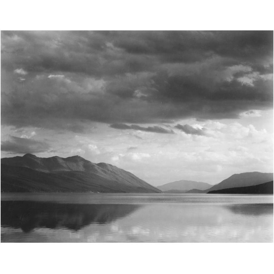 Evening, McDonald Lake, Glacier National Park, Montana - National Parks and Monuments, 1941-Paper Art-24&quotx19"