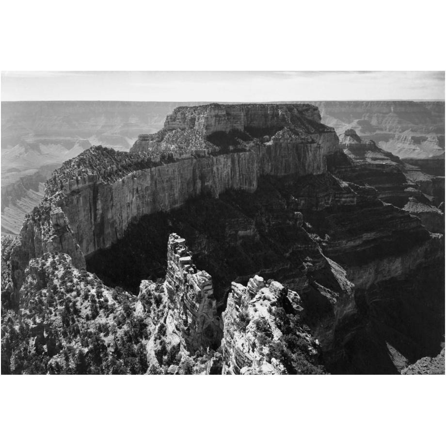 Close-in view of curred cliff, Grand Canyon National Park, Arizona, 1941-Paper Art-24&quotx17"