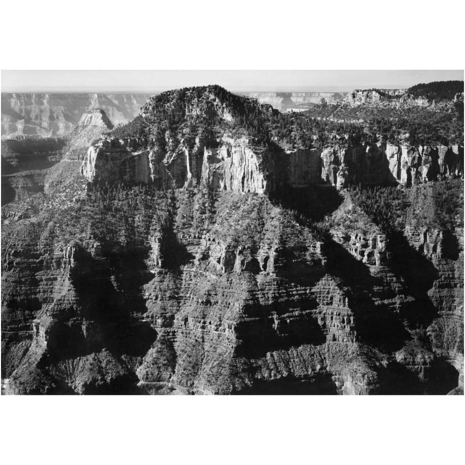 Close-in view taken from opposite of cliff formation, high horizon, Grand Canyon National Park, Arizona, 1941-Paper Art-24&quotx17"