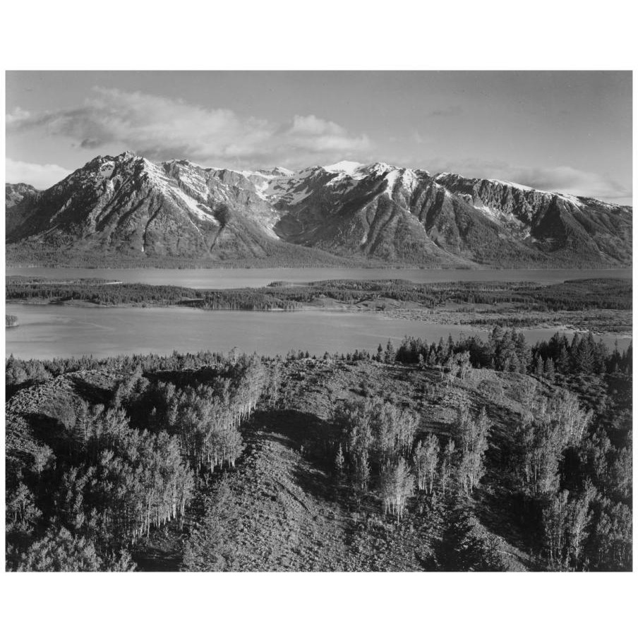 View across river valley, Grand Teton National Park, Wyoming, 1941-Paper Art-18&quotx15"