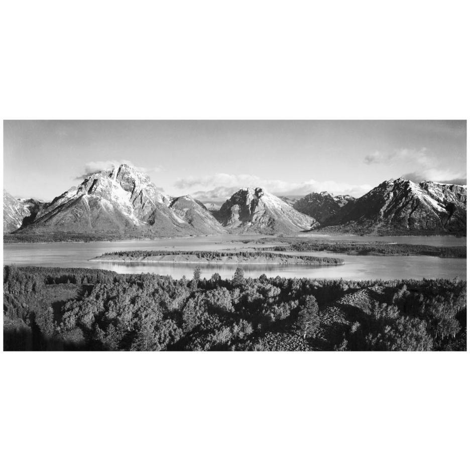 Mt. Moran and Jackson Lake from Signal Hill, Grand Teton National Park, Wyoming, 1941-Paper Art-26&quotx14"