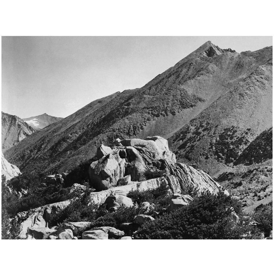 Peak near Rac Lake, Kings River Canyon, proposed as a national park, California, 1936-Paper Art-18&quotx14"