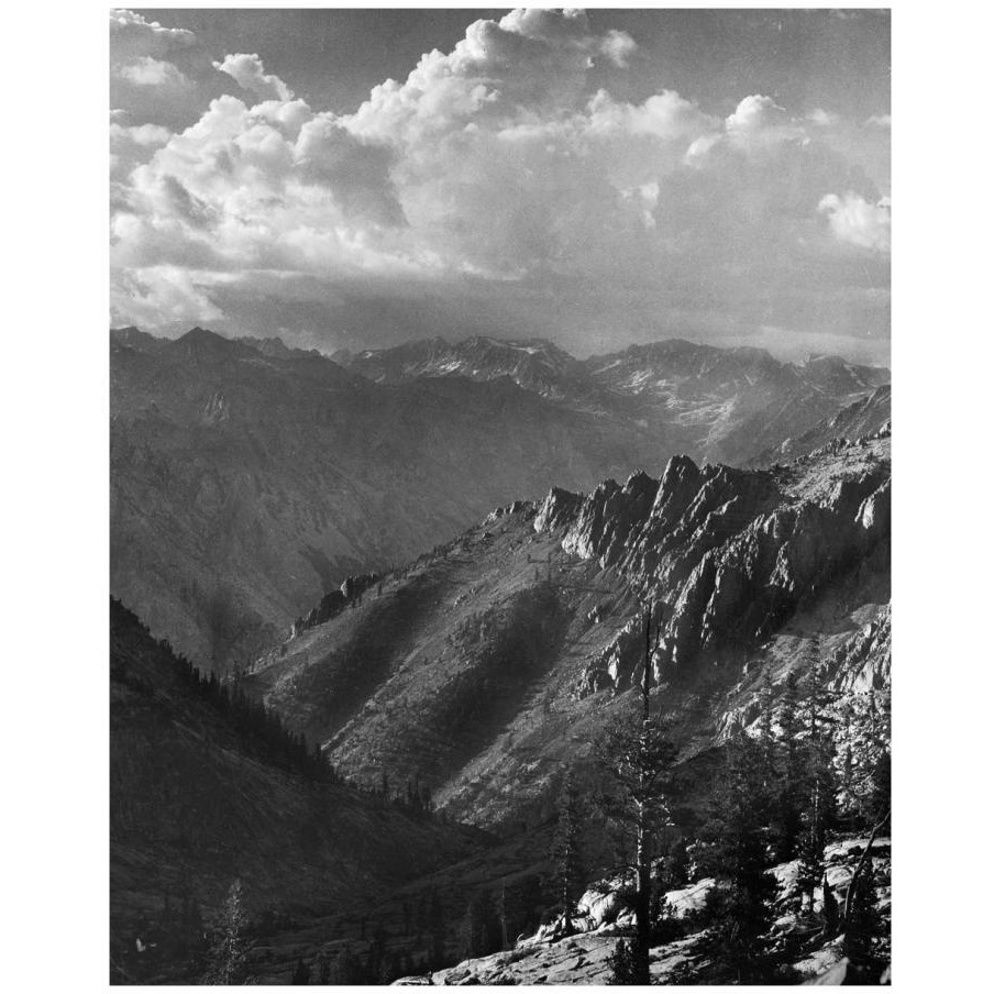 Middle Fork at Kings River from South Fork of Cartridge Creek, Kings River Canyon, proposed as a national park, California, 1936-Paper Art-15&quotx18"