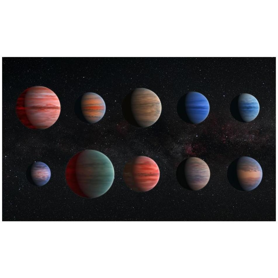 Artist Impression of Hot Jupiter Exoplanets - Unannotated-Paper Art-32&quotx20"