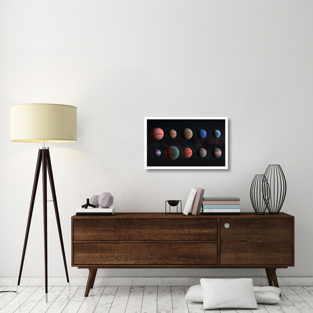 Artist Impression of Hot Jupiter Exoplanets - Unannotated-Paper Art-32&quotx20"