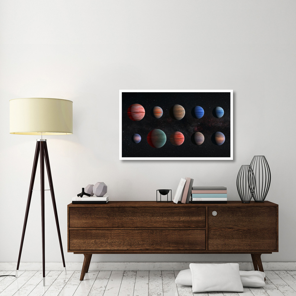 Artist Impression of Hot Jupiter Exoplanets - Unannotated-Paper Art-46&quotx28"