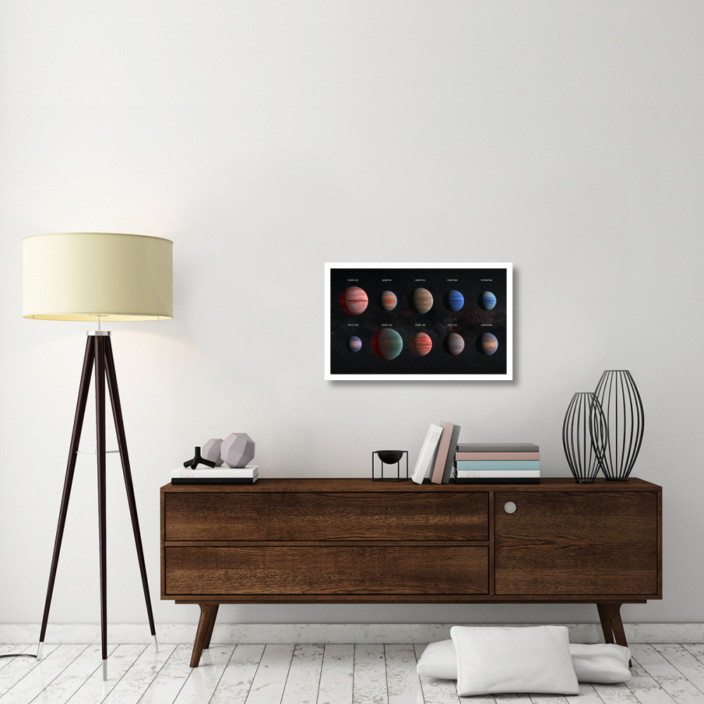Artist Impression of Hot Jupiter Exoplanets - Annotated-Paper Art-32&quotx20"