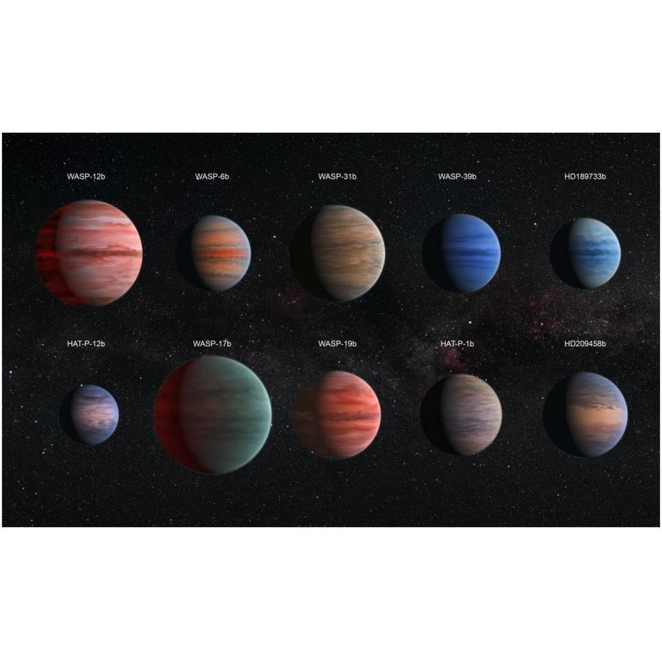 Artist Impression of Hot Jupiter Exoplanets - Annotated-Paper Art-38&quotx24"
