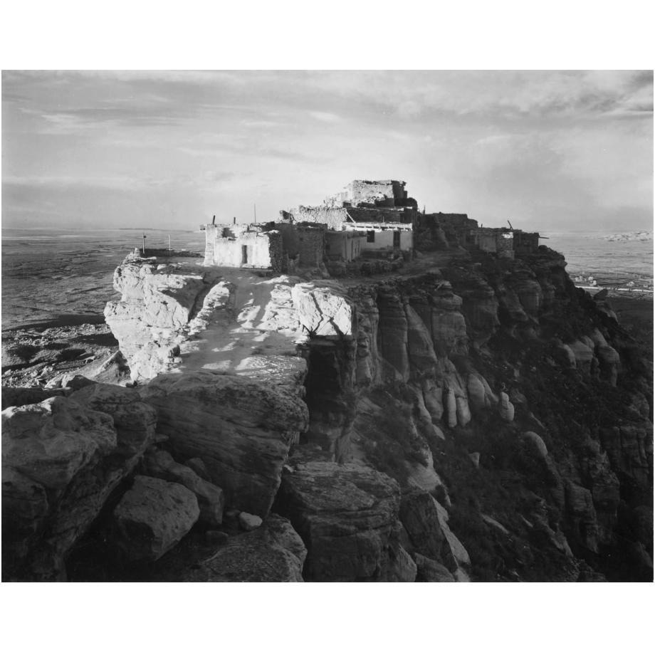 Full view of the city on top of mountain, Walpi, Arizona, 1941-Paper Art-24&quotx19"