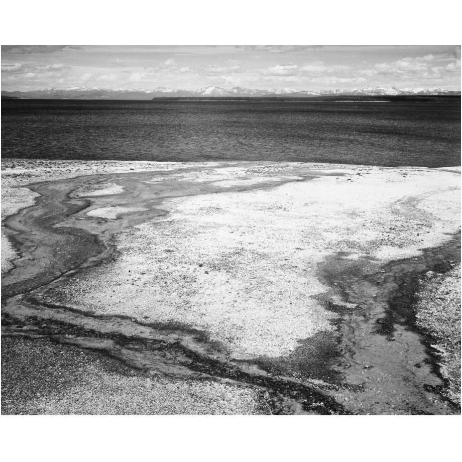 Yellowstone Lake - Hot Springs Overflow, Yellowstone National Park, Wyoming, ca. 1941-1942-Paper Art-24&quotx20"