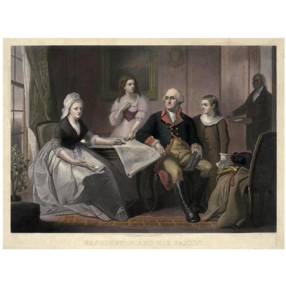 Washington and His Family-Paper Art-34&quotx26"
