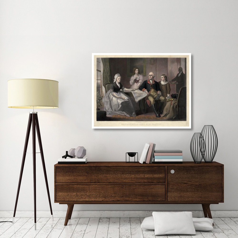 Washington and His Family-Paper Art-50&quotx38"