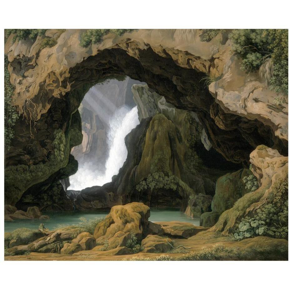 The Grotto of Neptune in Tivoli-Paper Art-22&quotx18"